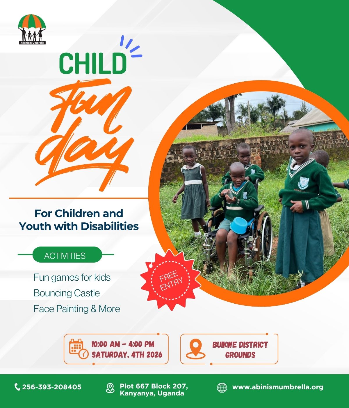 Child Fun day 4th July at Buikwe district grounds